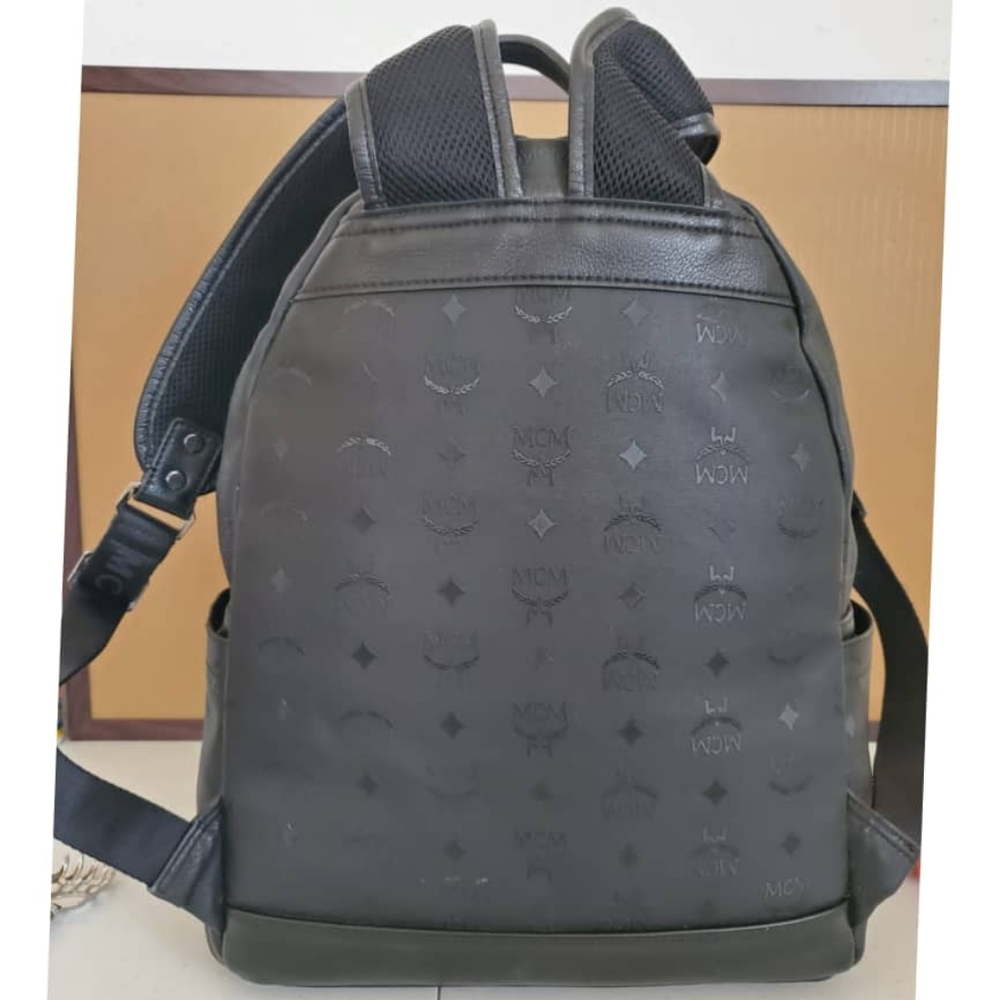 Authentic MCM Black Matte Backpack - Picture 3 of 12